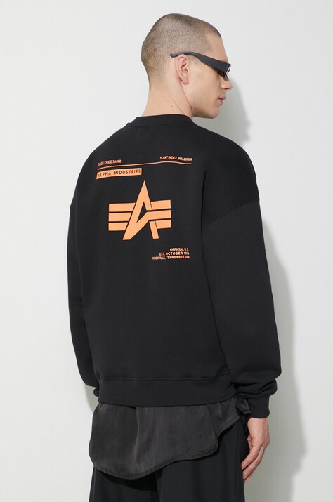 Alpha Industries bluza Logo BP męska kolor czarny  146304
