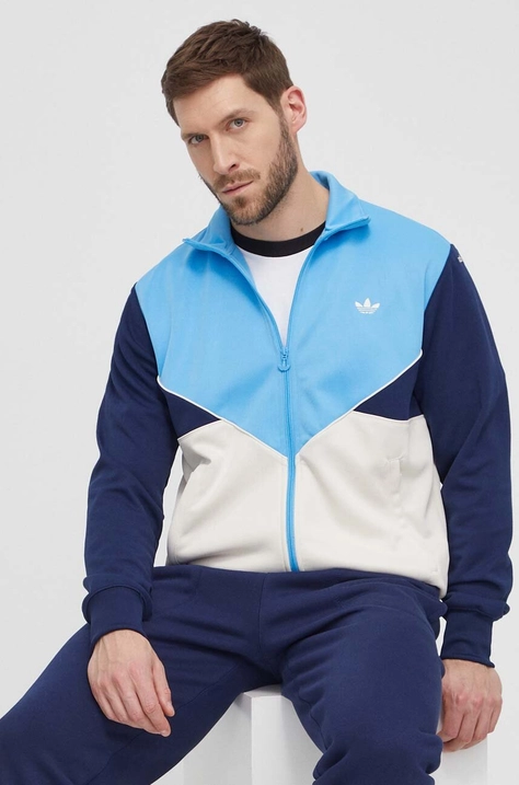 Суичър adidas Originals в синьо с десен IM9443