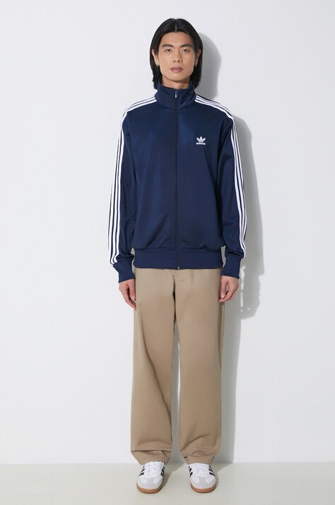 adidas Originals bluza barbati, culoarea albastru marin, modelator, IR9893