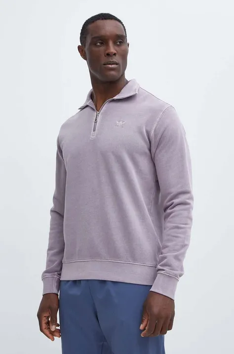 Bombažen pulover adidas Originals moški, roza barva, IS1745