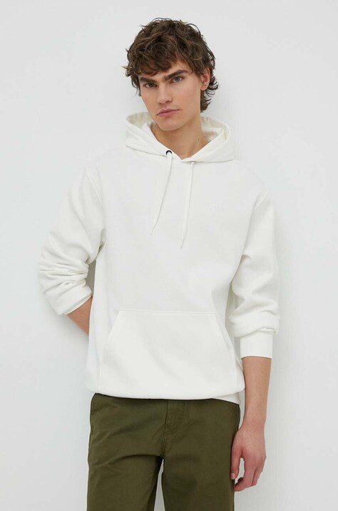 Суичър Vans в бежово с качулка с изчистен дизайн