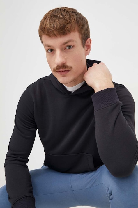 Кофта для тренинга Calvin Klein Performance цвет чёрный с капюшоном однотонная