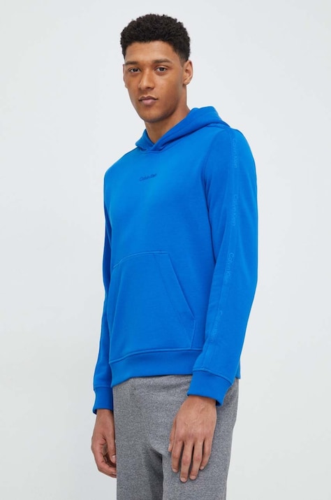 Кофта для тренинга Calvin Klein Performance с капюшоном однотонная