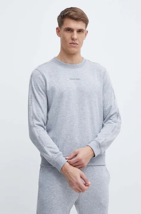 Тренувальна кофта Calvin Klein Performance колір сірий з принтом