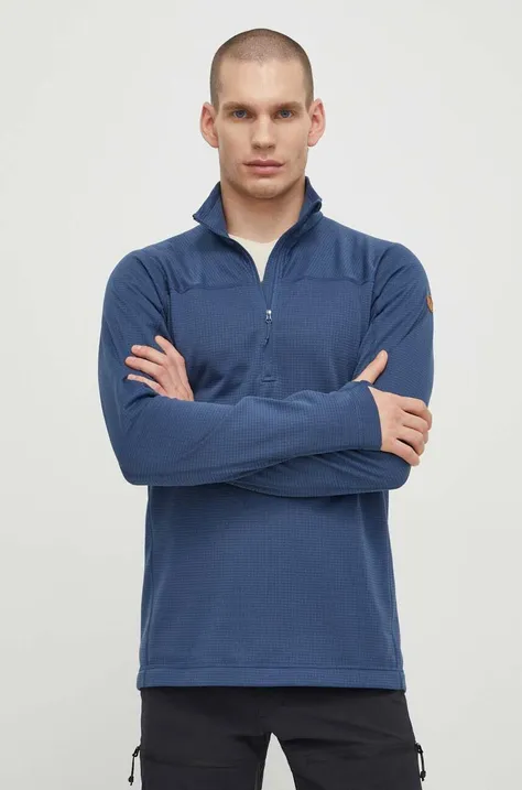 Fjallraven bluza sportowa Abisko Lite kolor niebieski gładka F87113