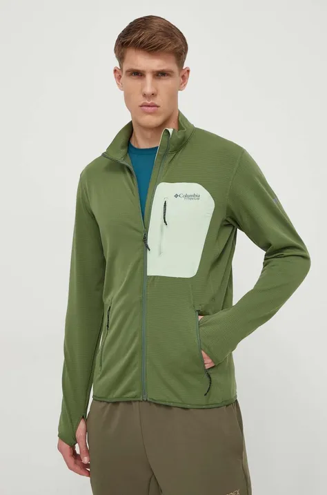 Columbia sportos pulóver Triple Canyon zöld, nyomott mintás, 2072065