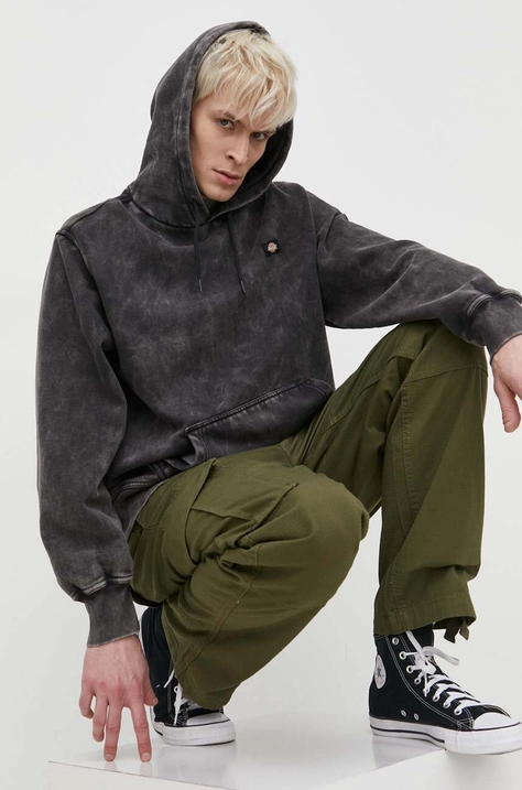 Кофта Dickies NEWINGTON HOODIE мужская цвет серый с капюшоном однотонная DK0A4YYO