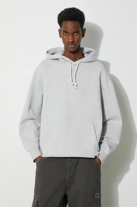 Puma cotton sweatshirt men's gray color