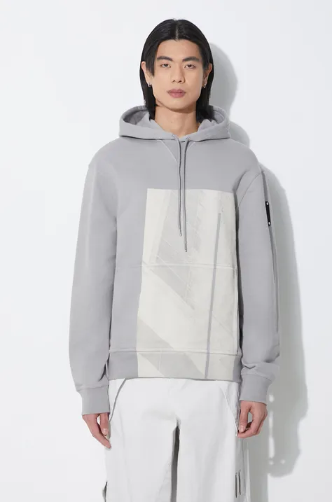A-COLD-WALL* cotton sweatshirt Strand Hoodie men's gray color hooded with a print ACWMW186