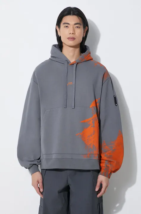 A-COLD-WALL* cotton sweatshirt Brushstroke Hoodie men's gray color hooded with a print ACWMW183