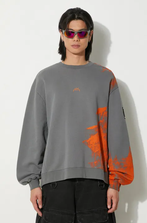A-COLD-WALL* cotton sweatshirt Brushstroke Crewneck men's gray color with a print ACWMW184