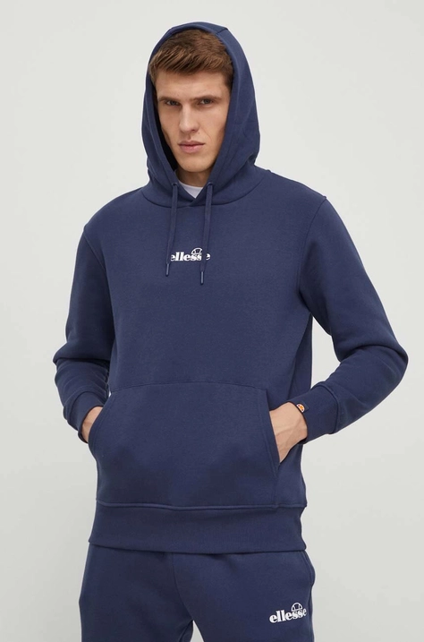 Dukserica Ellesse Pershuta OH Hoody za muškarce, boja: tamno plava, s kapuljačom, tiskom, SHP16466