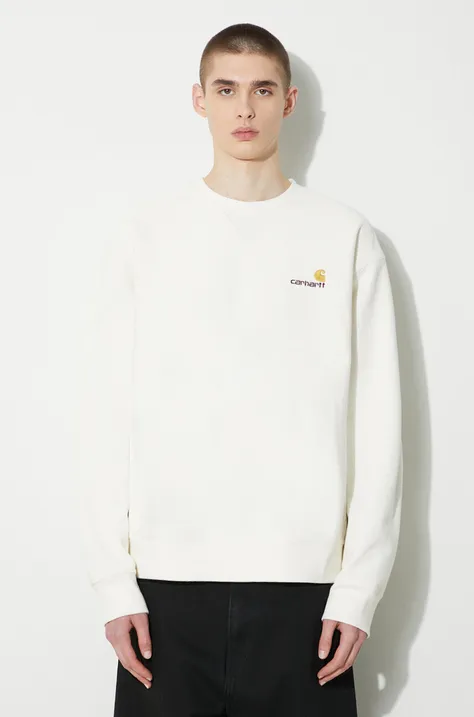 Carhartt WIP sweatshirt American Script Sweat men's beige color I025475.D6XX