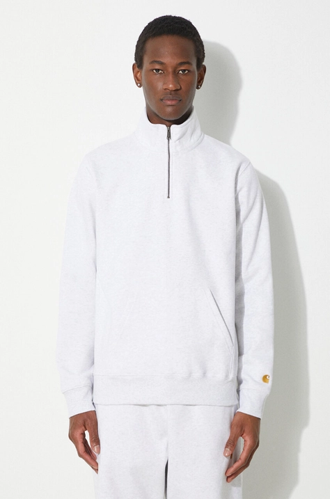 Μπλούζα Carhartt WIP Chase Neck Zip Sweat χρώμα: γκρι, I033665.00JXX