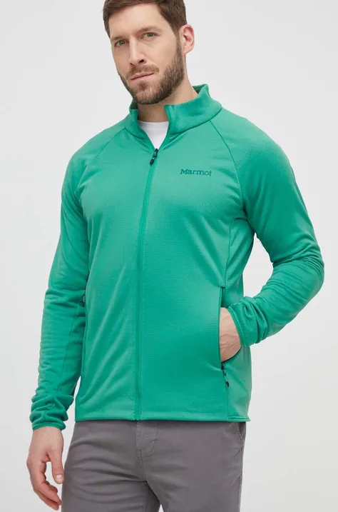 Спортивна кофта Marmot Leconte колір зелений однотонна