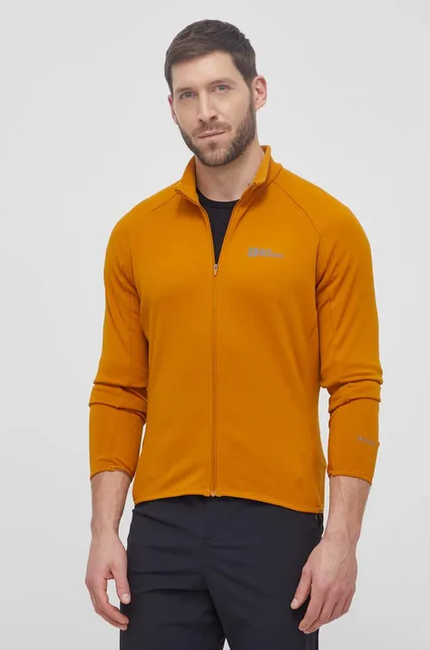 Jack Wolfskin sportos pulóver Gravex Thermo sárga, sima, 1711581