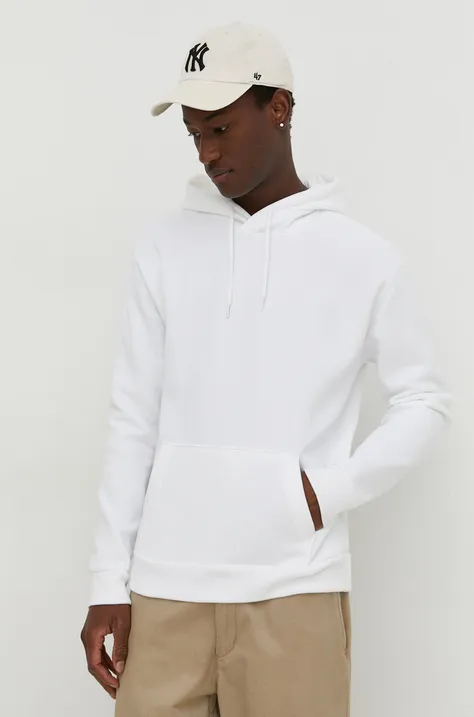 Μπλούζα Hollister Co. χρώμα: άσπρο, με κουκούλα