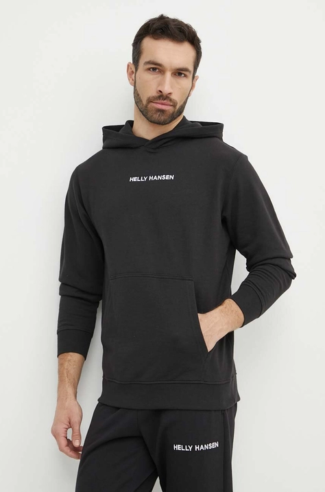 Кофта Helly Hansen мужская цвет чёрный с капюшоном с аппликацией 53533