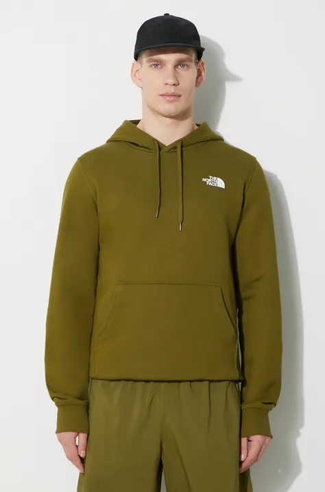 The North Face cotton sweatshirt M Simple Dome Hoodie men's green color NF0A7X1JPIB1