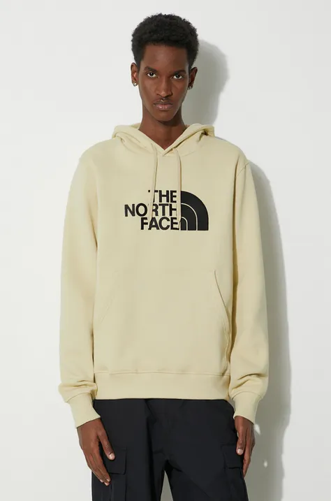 Βαμβακερή μπλούζα The North Face M Drew Peak Pullover Hoodie χρώμα: μπεζ, με κουκούλα, NF00AHJY3X41