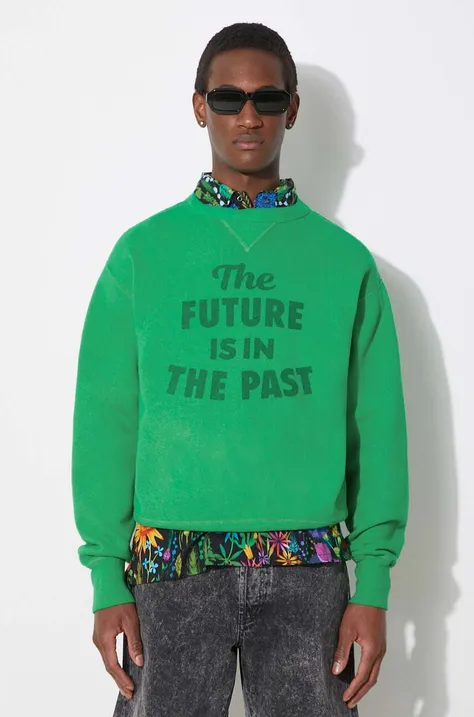 Pamučna dukserica Human Made Tsuriami Sweatshirt za muškarce, boja: zelena, s tiskom, HM27CS026