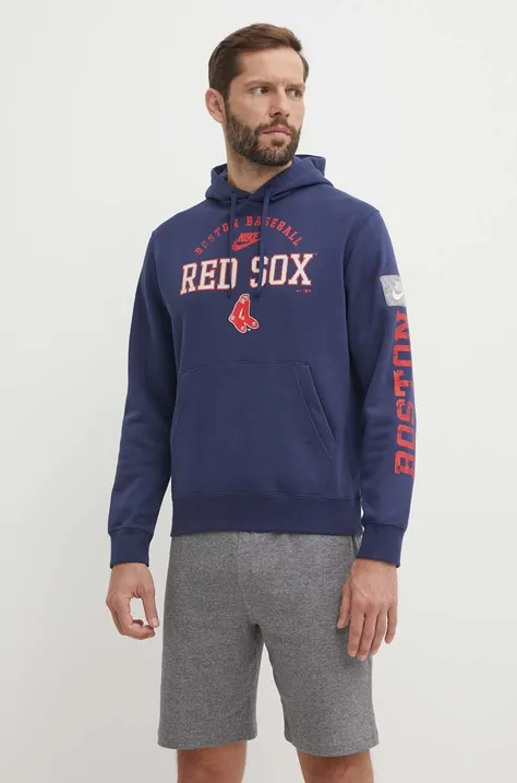 Mikina Nike Boston Red Sox pánska, s kapucňou, s potlačou
