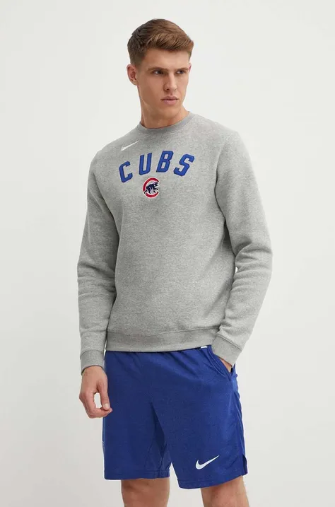 Nike bluza Chicago Cubs barbati, culoarea gri, melanj