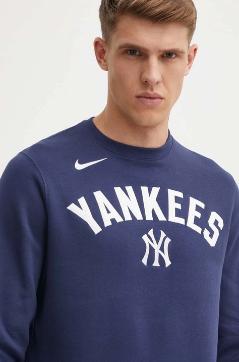 Mikina Nike New York Yankees pánska, tmavomodrá farba, s nášivkou