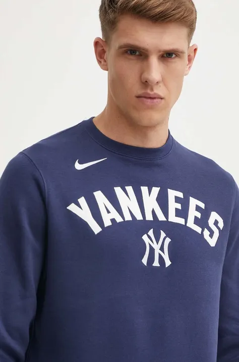 Кофта Nike New York Yankees мужская цвет синий с аппликацией
