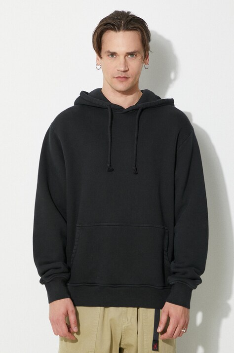 Хлопковая кофта 424 Alias Hoodie мужская цвет чёрный с капюшоном однотонная FF4SMF01AP-JE375.999