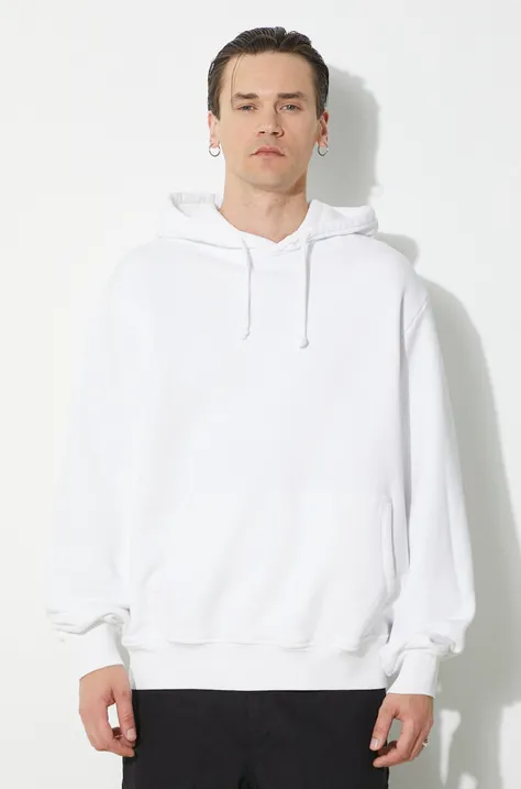 424 cotton sweatshirt Alias Hoodie men's white color hooded smooth FF4SMF01AP-JE375.064