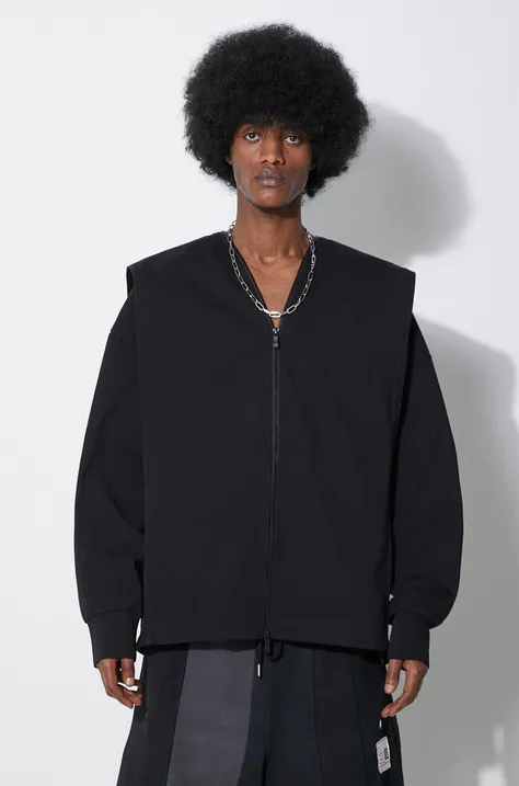 A.A. Spectrum sweatshirt Garbag men's black color hooded smooth 81241114