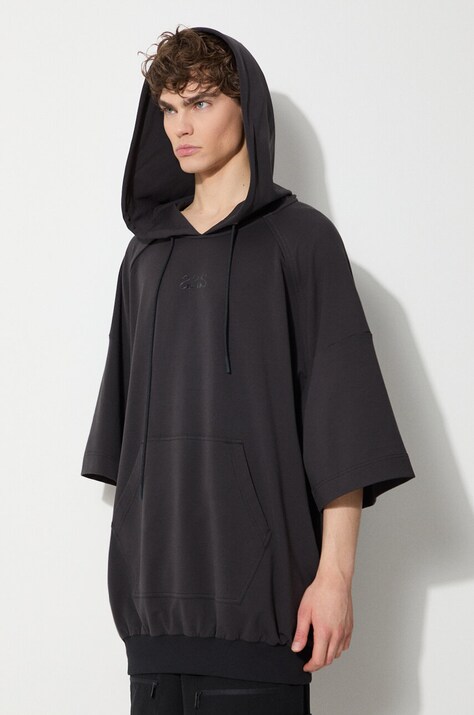 Кофта A.A. Spectrum Arlington Hoodie чоловіча колір чорний з капюшоном однотонна 81241215