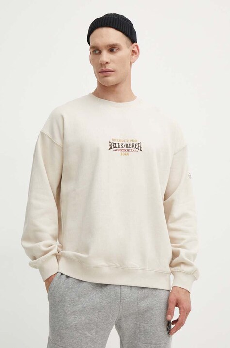 Кофта Rip Curl мужская цвет бежевый с аппликацией