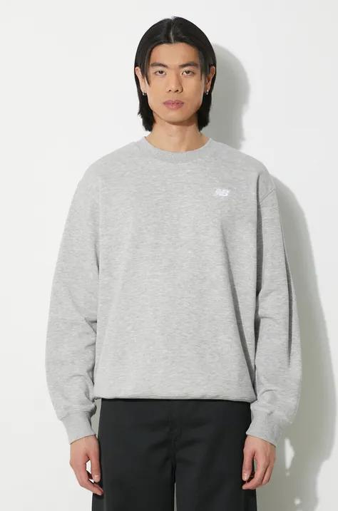 New Balance sweatshirt Sport Essentials men's gray color MT41507AG