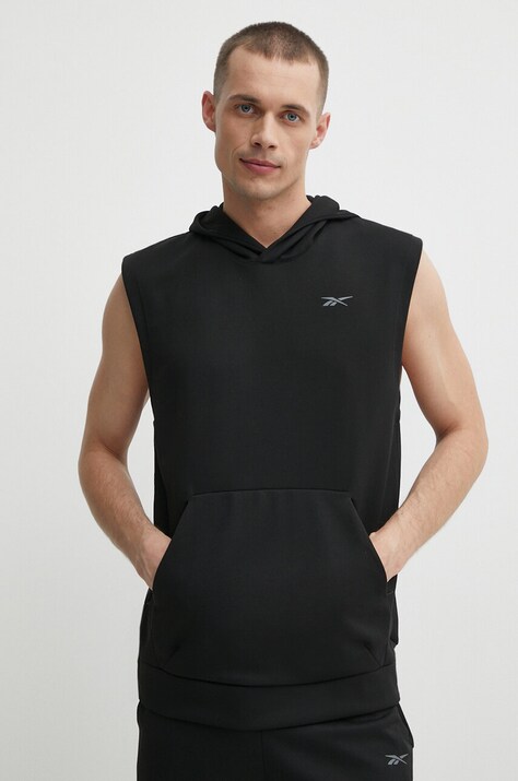 Reebok felpa Strength uomo colore nero con cappuccio 100075597