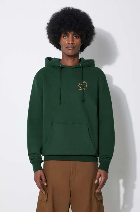 Stan Ray cotton sweatshirt Ray-Bow Hood men's green color hooded SS2405213