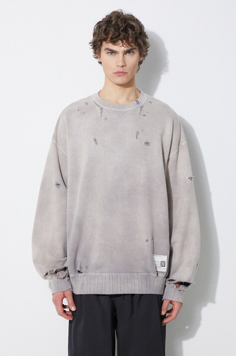 Бавовняна кофта Maison MIHARA YASUHIRO Sun Faded чоловіча колір бежевий візерунок A12PO542