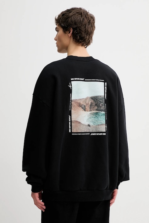 Μπλούζα MKI MIYUKI ZOKU Resort Crewneck Sweat χρώμα: μαύρο, RESORT.CREWNECK.SWEAT