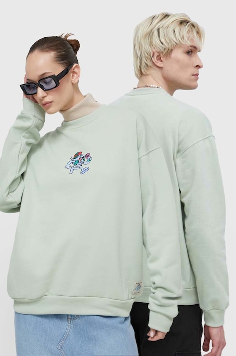 Kaotiko bluza culoarea verde, cu imprimeu