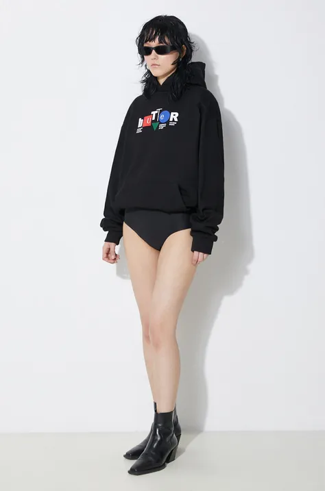 Butter Goods sweatshirt Design Co black color hooded with a print BGQ1241502