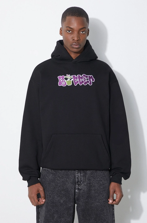 Butter Goods sweatshirt black color hooded with a print BGQ1241404