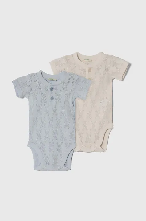 Pamučni bodi za bebe United Colors of Benetton 2-pack