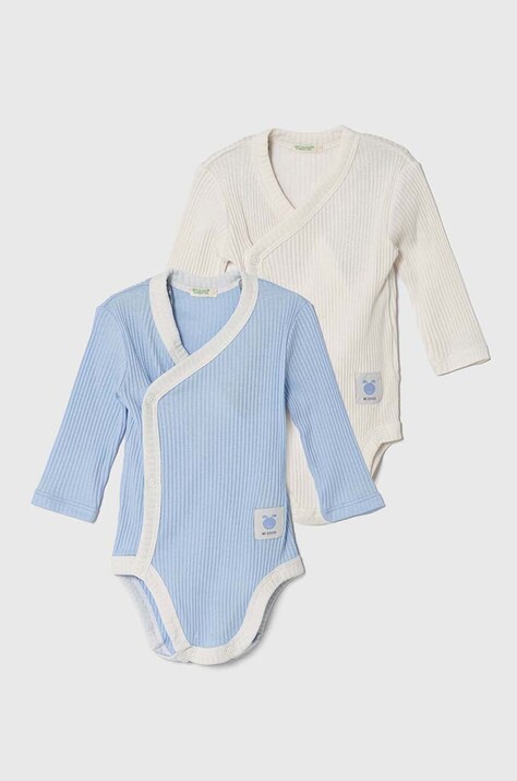 United Colors of Benetton body din bumbac pentru bebelusi 2-pack