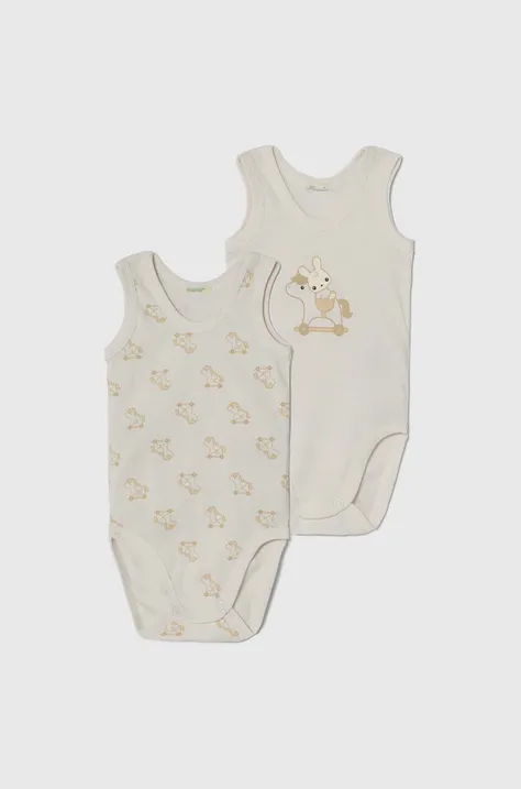 Pamučni bodi za bebe United Colors of Benetton 2-pack