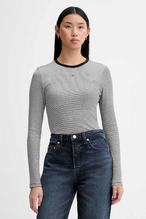 Tommy Jeans longsleeve damski kolor czarny DW0DW17387