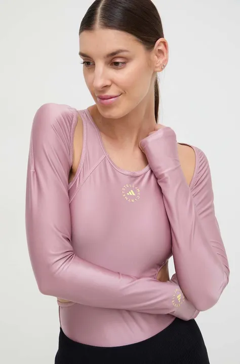 Κορμάκι adidas by Stella McCartney χρώμα: ροζ