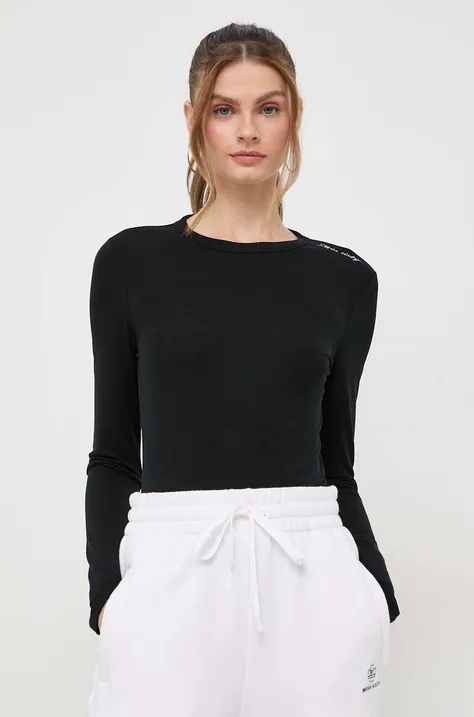 Tričko s dlhým rukávom Miss Sixty dámsky, čierna farba