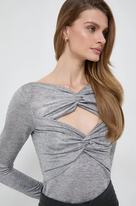 Блузка Karl Lagerfeld женская цвет серый меланж