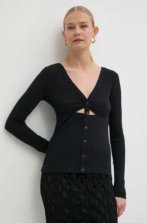 Tričko s dlhým rukávom Pinko dámske, čierna farba, 103570 A1X4